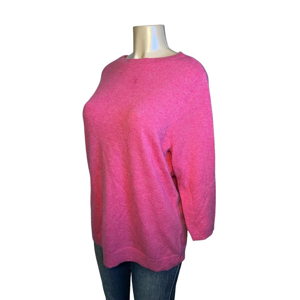 Talbots Woman Pink Pure Cashmere Boat Neck Sweater 2X CN5000 05/18